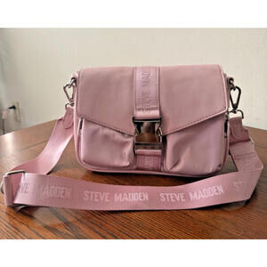 Steve Madden Womens Pink  Crossbody Handbag Purse Small MINT